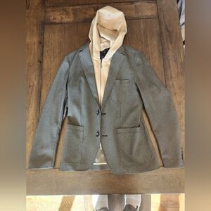 INC International Men’s Concepts Houndstooth Blazer with Cream Hoodie